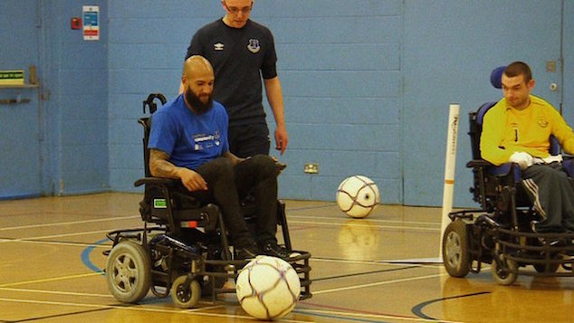 Everton Wheelchair practice